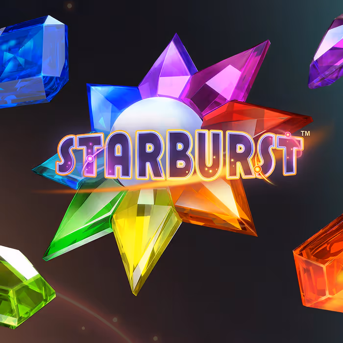 Starburst - Cosmic jewel slot game with expanding wilds and vibrant space-themed graphics